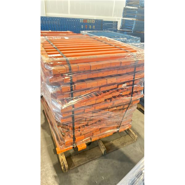 ORANGE PALLET RACKING SHELVING SUPPORT BRACES (258 PCS.) APPROX. 42"