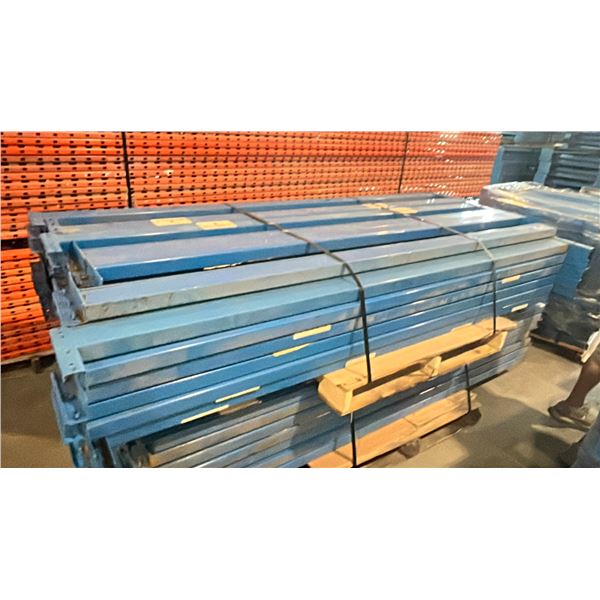 BLUE PALLET RACKING 8FT (4") SIDE RAILS (48 PCS.)