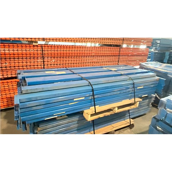 BLUE PALLET RACKING 8FT (4") SIDE RAILS (42 PCS.)