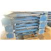 Image 2 : BLUE PALLET RACKING UPRIGHTS (6 PCS.) - APPROX. 22'H X 42"W WITH 8" X 8" X 3/8" BASES