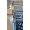 Image 3 : BLUE PALLET RACKING UPRIGHTS (9 PCS.) - APPROX. 20'H X 42"W WITH 3 1/2" X 4" X 1/8" BASES