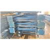 Image 2 : BLUE PALLET RACKING UPRIGHTS (5 PCS.) - APPROX. 22'H X 42"W WITH 8" X 8" X 3/8" BASES