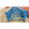 Image 2 : BLUE PALLET RACKING UPRIGHTS (5 PCS.) - APPROX. 20'H X 44"W WITH 5" X 6" X 1/4"