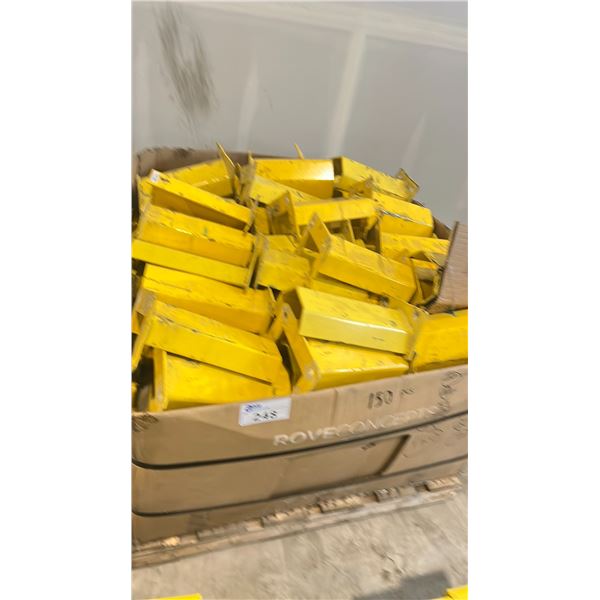 YELLOW PALLET RACKING SAFETY GUARDS (150) - APPROX. 12" X 6"