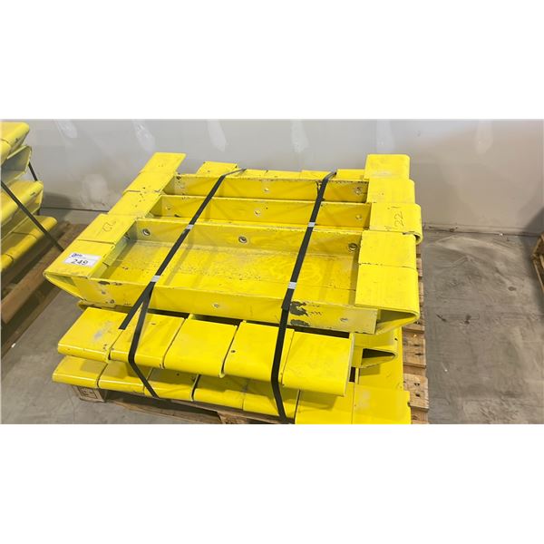 YELLOW PALLET RACKING SAFETY GUARDS (22) - APPROX. 41 1/2" X 6"