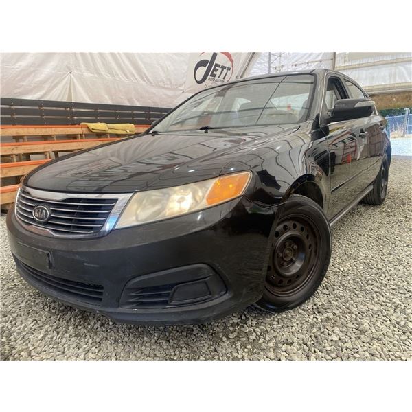 2009 KIA OPTIMA, BLACK, 178046 MILES KMS, FRONT WHEEL DRIVE. - D308595