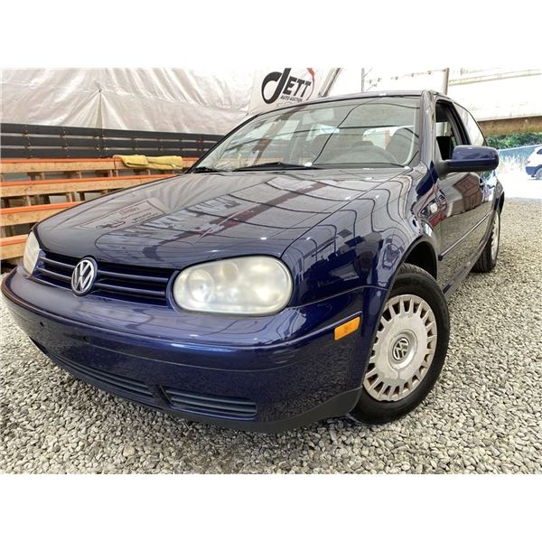 2000 VW GOLF, BLUE, 234410 KMS, FRONT WHEEL DRIVE. - D584633
