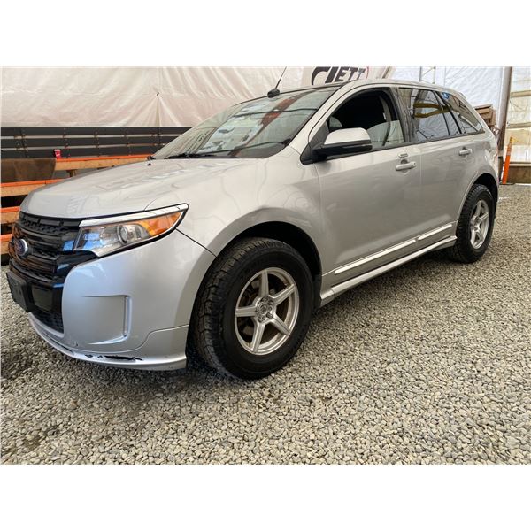 2013 FORD EDGE, SILVER, 229649 KMS, ALL WHEEL DRIVE. - DA42514
