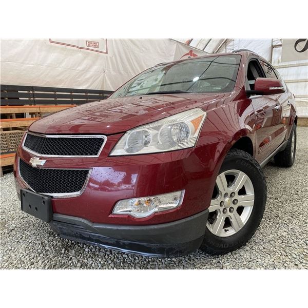 2010 CHEVROLET TRAVERSE, RED, 181810 KMS, FRONT WHEEL DRIVE. - P134826