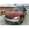 Image 3 : 2002 SUBARU OUTBACK, RED, 296271 KMS, ALL WHEEL DRIVE. - B642684