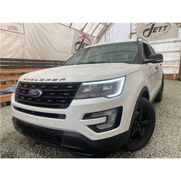 2016 FORD EXPLORER, WHITE, 191315 KMS, ALL WHEEL DRIVE. - DA53977