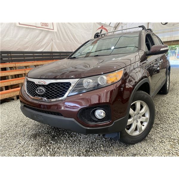 2012 KIA SORRENTO, RED, 189391 KMS, FRONT WHEEL DRIVE. - D306307