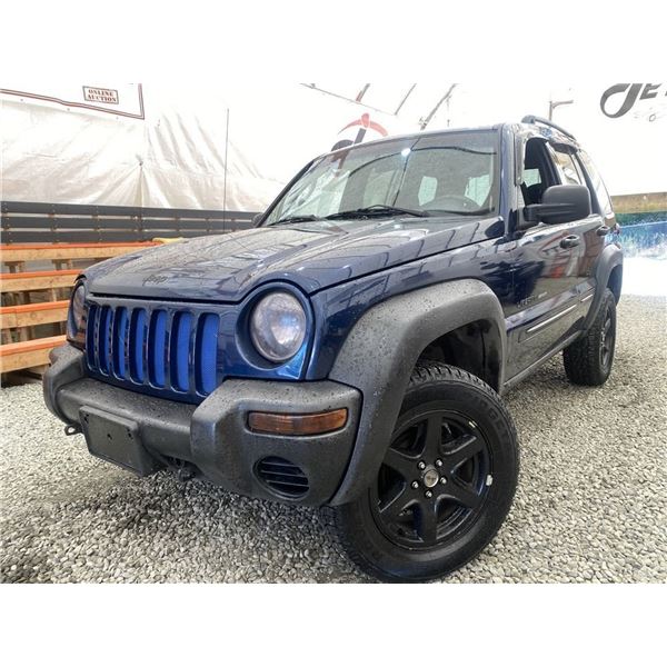 2003 JEEP LIBERTY, BLUE, 266788 KMS, 4X4. - B521444