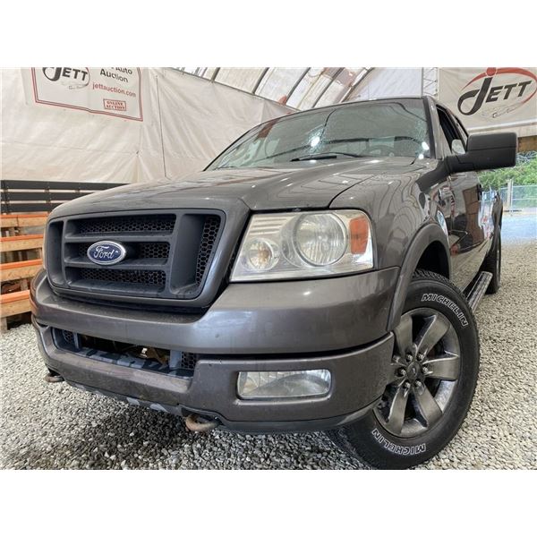 2004 FORD F150, GREY, 289476 MILES KMS, 4X4. - BB86997