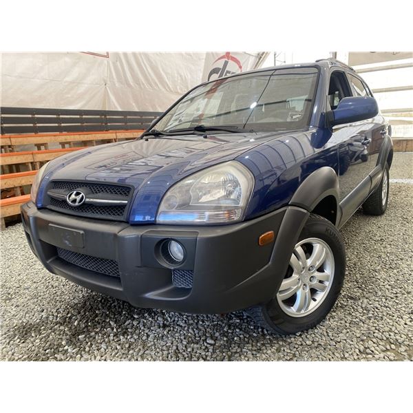 2008 HYUNDAI TUCSON, BLUE, 161033 KMS, ALL WHEEL DRIVE - D750787