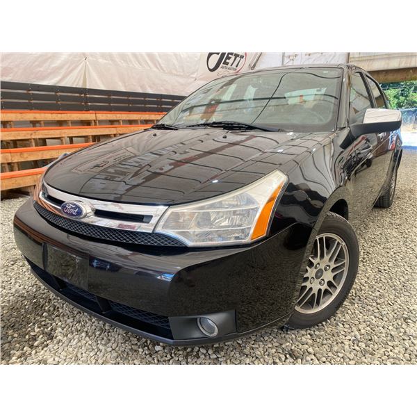 2011 FORD FOCUS, BLACK, 175723 KMS, FRONT WHEEL DRIVE. - D121211