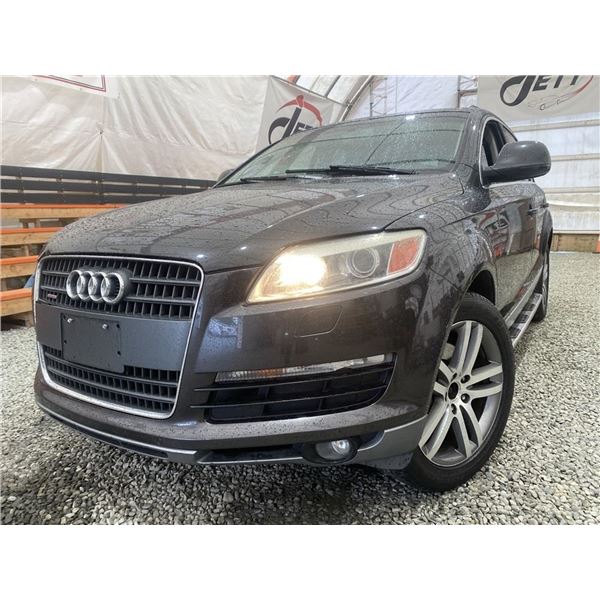 2008 AUDI Q7, BLACK, 221369 KMS, ALL WHEEL DRIVE. - B002060