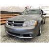 Image 2 : 2012 DODGE AVENGER, GREY, 139754 KMS, FRONT WHEEL DRIVE. - D204120