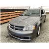 Image 3 : 2012 DODGE AVENGER, GREY, 139754 KMS, FRONT WHEEL DRIVE. - D204120