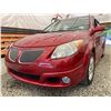 Image 2 : 2006 PONTIAC VIBE, RED, 254198 KMS, FRONT WHEEL DRIVE. - D455375