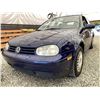Image 2 : 2000 VW GOLF, BLUE, 234410 KMS, FRONT WHEEL DRIVE. - D584633
