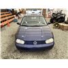 Image 7 : 2000 VW GOLF, BLUE, 234410 KMS, FRONT WHEEL DRIVE. - D584633