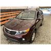 Image 4 : 2012 KIA SORRENTO, RED, 189391 KMS, FRONT WHEEL DRIVE. - D306307
