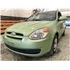 Image 2 : 2008 HYUNDAI ACCENT, GREEN, 235763 KMS, FRONT WHEEL DRIVE. - D085875