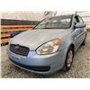 Image 2 : 2007 HYUNDAI ACCENT, BLUE, 187982 KMS, FRONT WHEEL DRIVE. - D140112