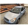 Image 4 : 2007 HYUNDAI ACCENT, BLUE, 187982 KMS, FRONT WHEEL DRIVE. - D140112