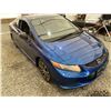 Image 10 : 2012 HONDA CIVIC SI, BLUE, 266345 KMS, FRONT WHEEL DRIVE. - D100229