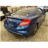 Image 15 : 2012 HONDA CIVIC SI, BLUE, 266345 KMS, FRONT WHEEL DRIVE. - D100229