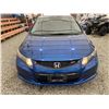 Image 6 : 2012 HONDA CIVIC SI, BLUE, 266345 KMS, FRONT WHEEL DRIVE. - D100229