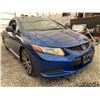 Image 8 : 2012 HONDA CIVIC SI, BLUE, 266345 KMS, FRONT WHEEL DRIVE. - D100229
