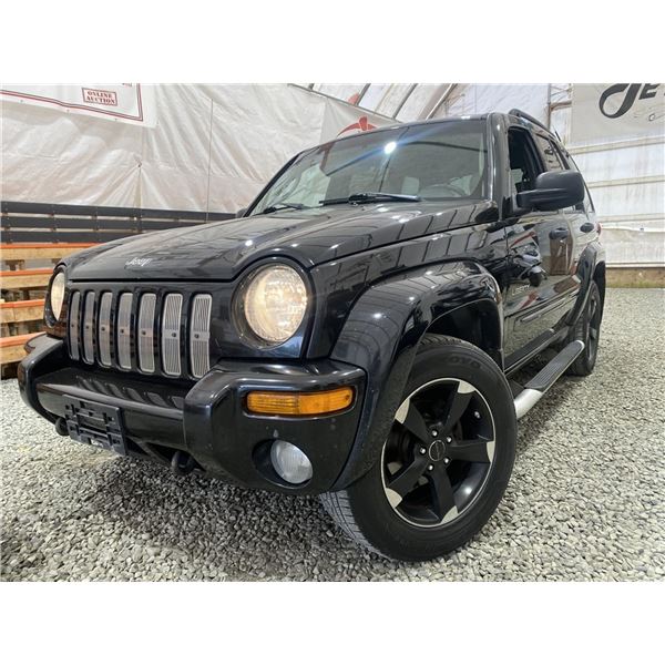 2004 JEEP LIBERTY, BLACK, 244710 KMS, 4X4. - D195821
