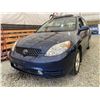 Image 2 : 2004 TOYOTA MATRIX, BLUE, 299999 KMS, FOUR WHEEL DRIVE. - B807453