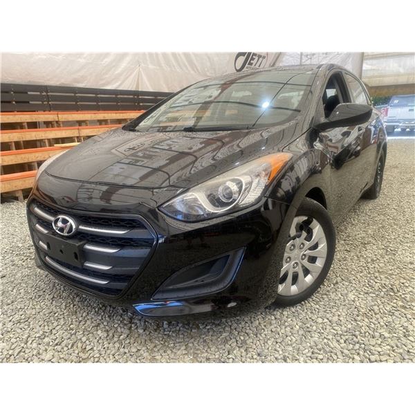 2016 HYUNDAI ELANTRA, BLACK, 111172 KMS, FRONT WHEEL DRIVE. - D282019