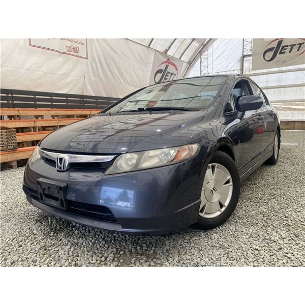2007 HONDA CIVIC, BLUE, 304955 KMS, FRONT WHEEL DRIVE. - D801120
