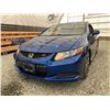 Image 2 : 2012 HONDA CIVIC SI, BLUE, 266345 KMS, FRONT WHEEL DRIVE. - D100229