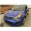 Image 3 : 2012 KIA RIO, BLUE, 143750 KMS, FRONT WHEEL DRIVE. - J736023