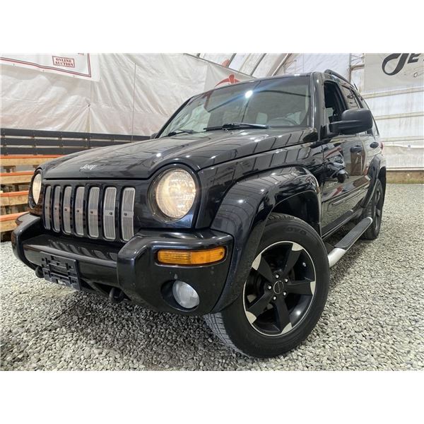 2004 JEEP LIBERTY, BLACK, 244710 KMS, 4X4. - D195821