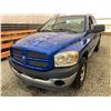Image 3 : 2008 DODGE RAM 1500, BLUE, 227908 KMS, 4X4. - J224397