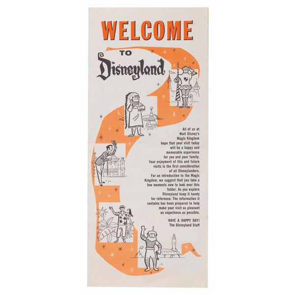A 1962 Welcome to Disneyland Guide.