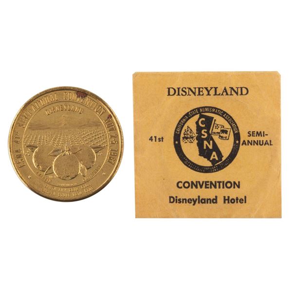 A Disneyland CSNA Convention Coin with Envelope.