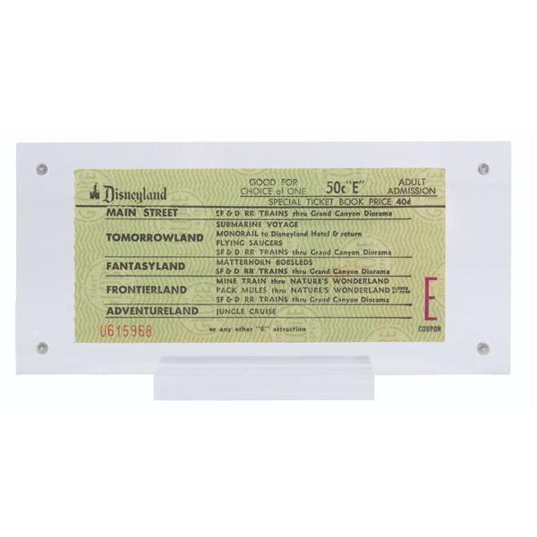 A 1959 Disneyland E-Ticket.