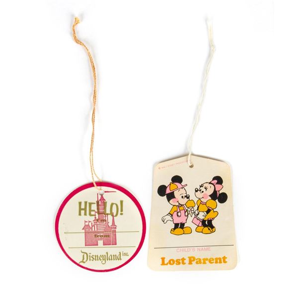 A Pair of Disneyland Lost Child Tags.