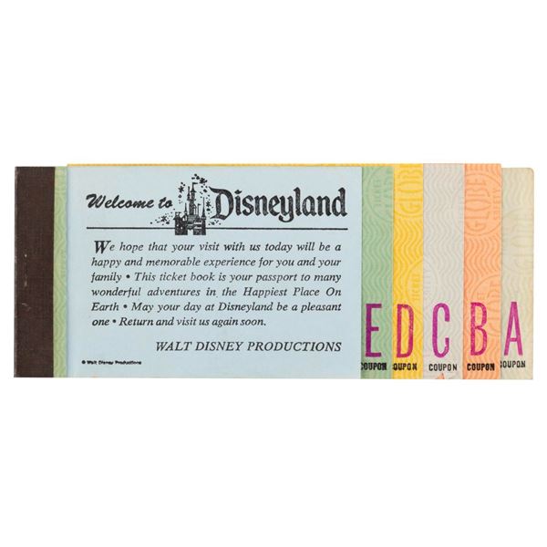 A Disneyland Ticket Book without Cover.