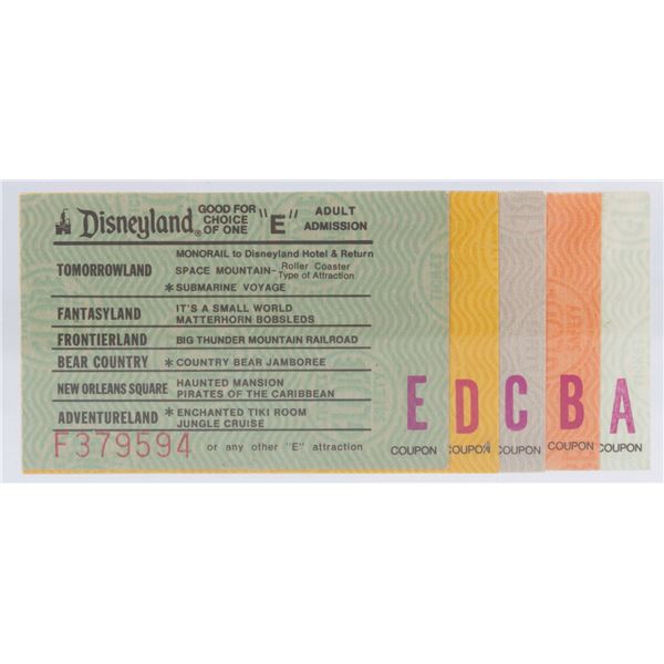 A Complete 1980 A-E Ticket Set.