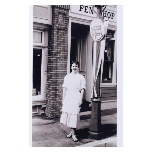 A Rare 1958 Main Street Pen Shop Cast Member Photo.