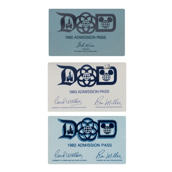 Three Disney Employee Parks Admission Passes.